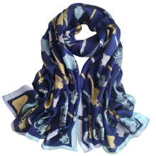 Forme la bufanda de seda impresa las mujeres forman la bufanda de seda de encargo cuadrada grande